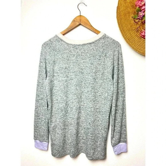 Gibson look gray full sleeves pullover Sweater Sz S Nordstrom Blogger - Picture 3 of 5